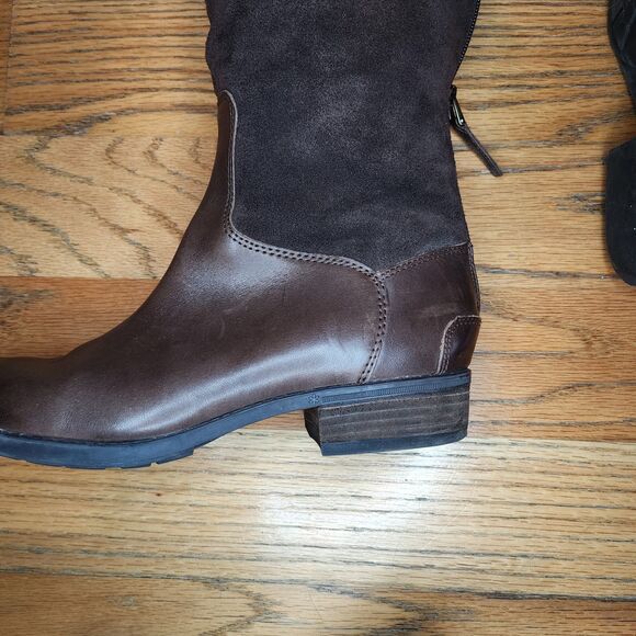 Sam Edelman Pembrooke brown Suede Knee High Riding Boots western block heel 8.5 - Picture 11 of 12
